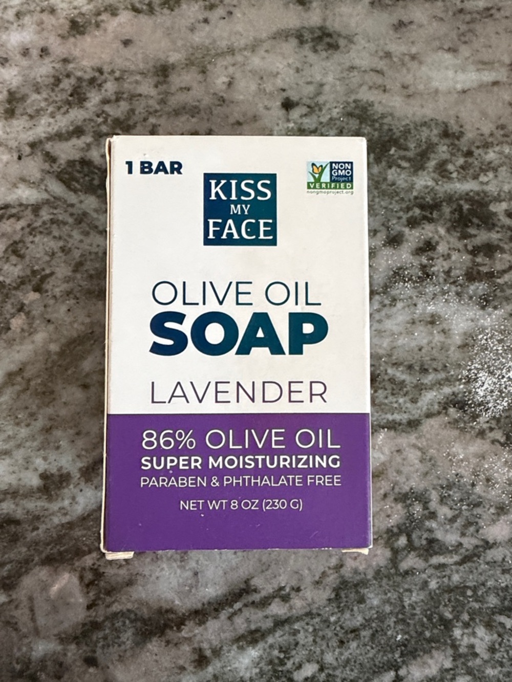 Kiss My Face Bar Soap with Moisturizing Pure Olive Oil Fragrance Free 8 oz New
